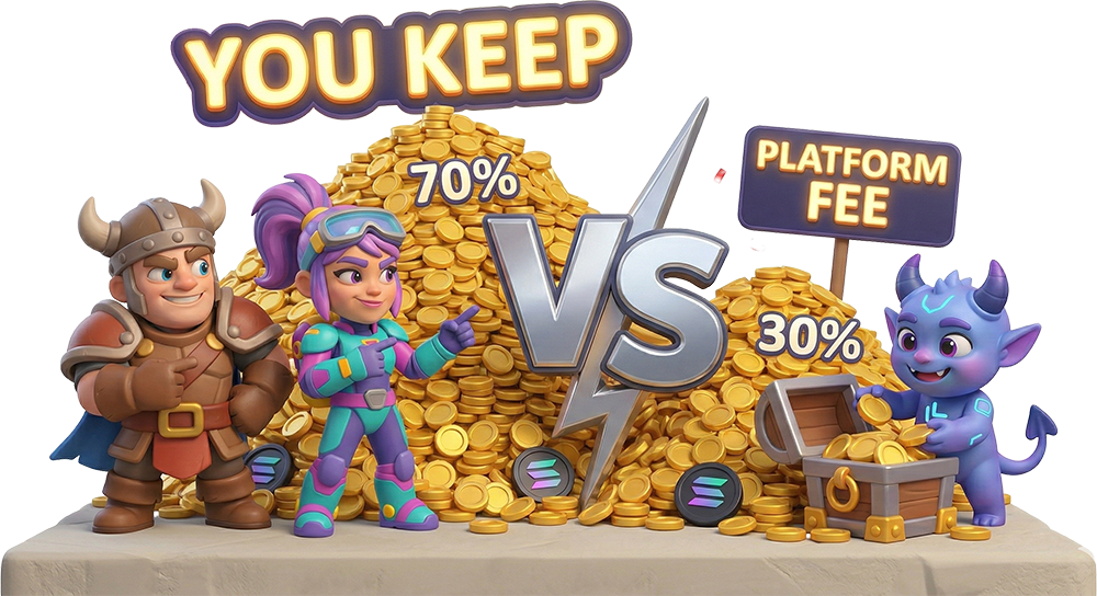 70% developer revenue share vs legacy platforms